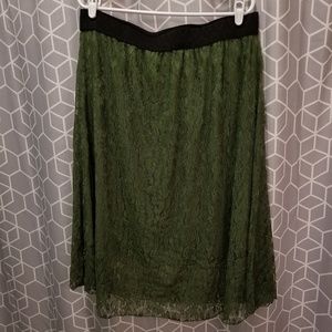 Mossy Green Lace Lola Skirt